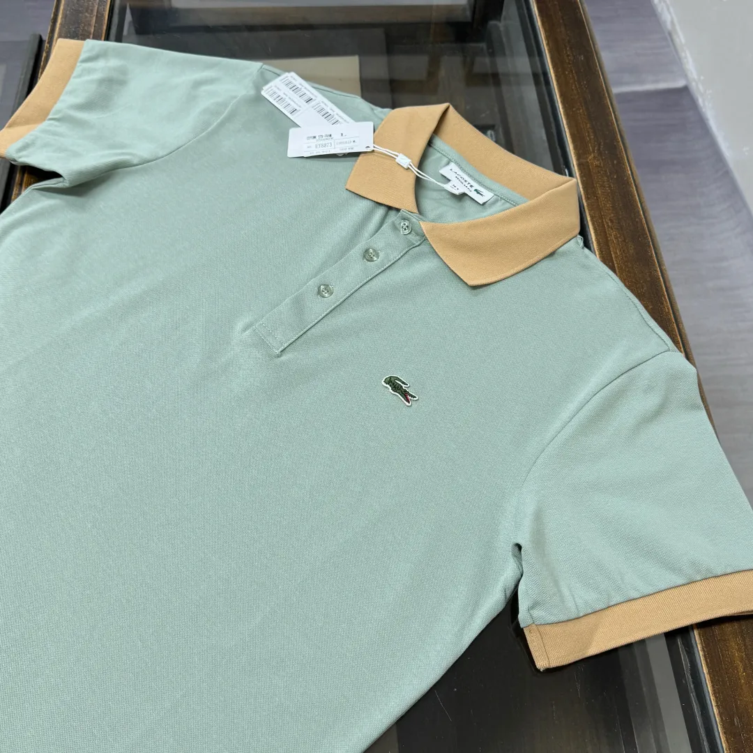 C🌟LACOSTE 2026 New Arrival polo ～ ✅ Same Style～ ， ！ ， ！ ！ ， ， ， ， 👍 ：Black White Light Green Gray Size：M L XL XXL 3XL（ ！）